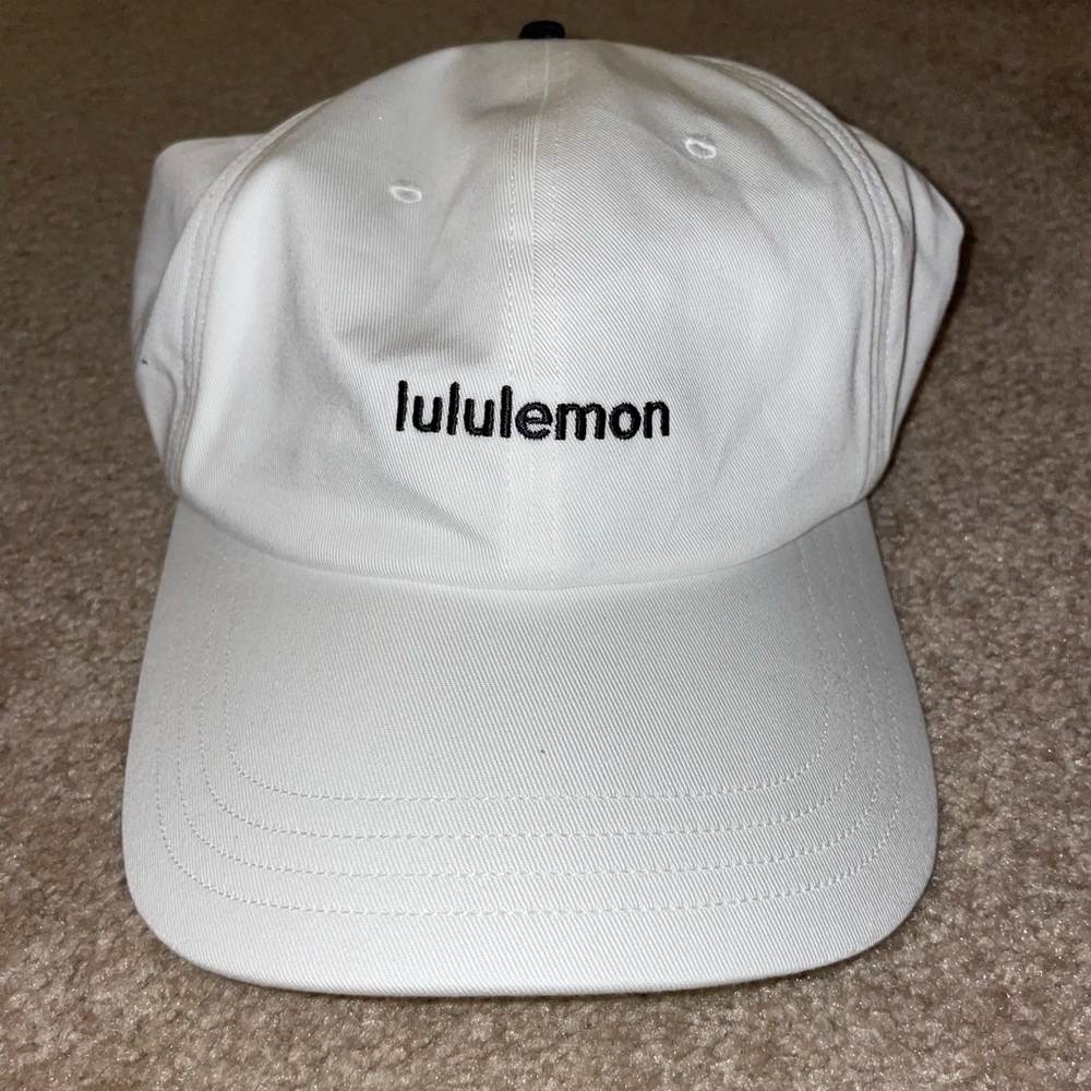 Lululemon White Baseball Cap